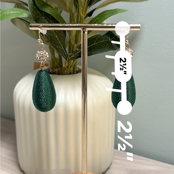 Classic Green Drop Earrings - Picture 7 of 7